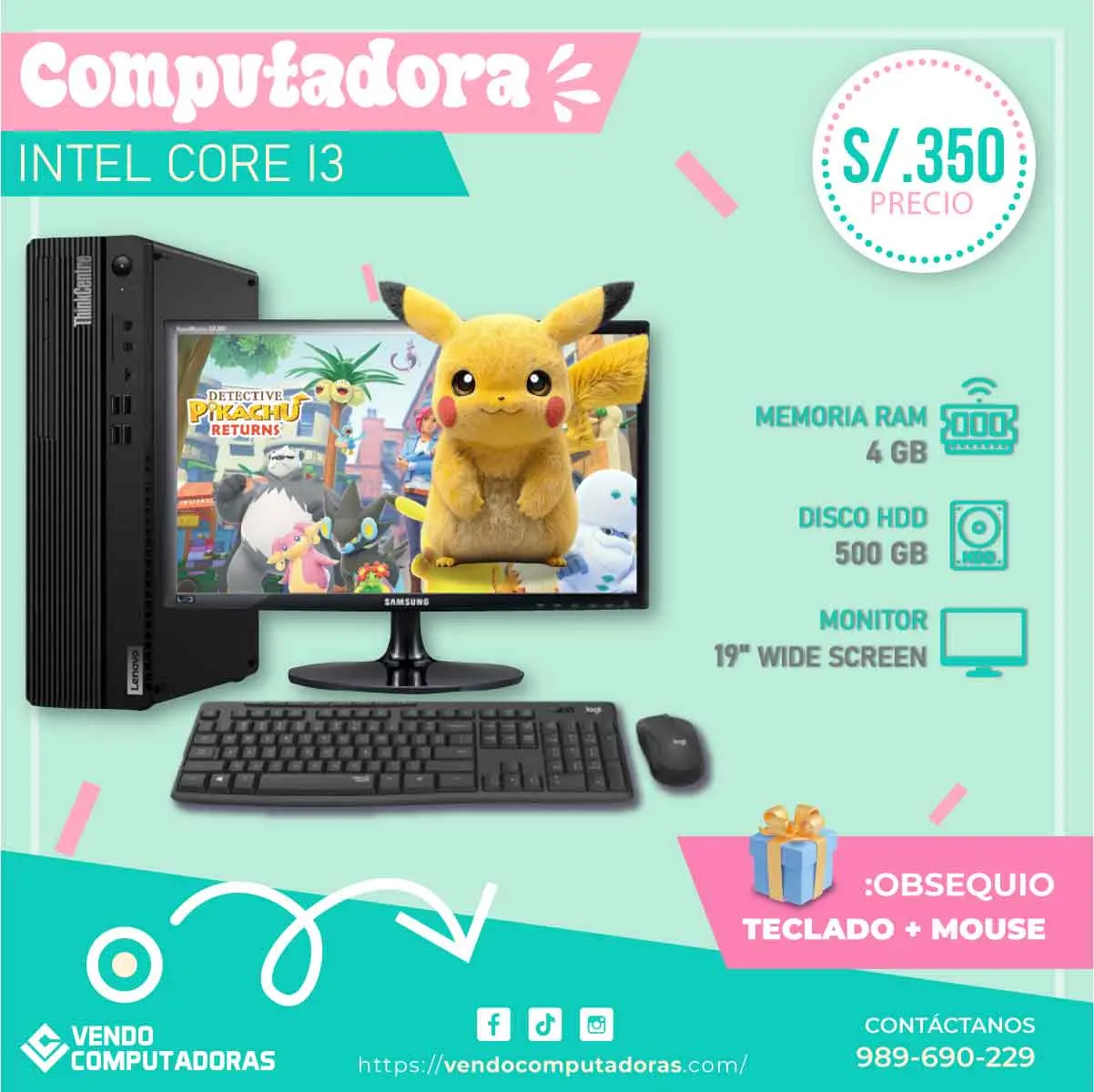 Tu nueva PC completa desde el Centro de Lima Contáctanos 
