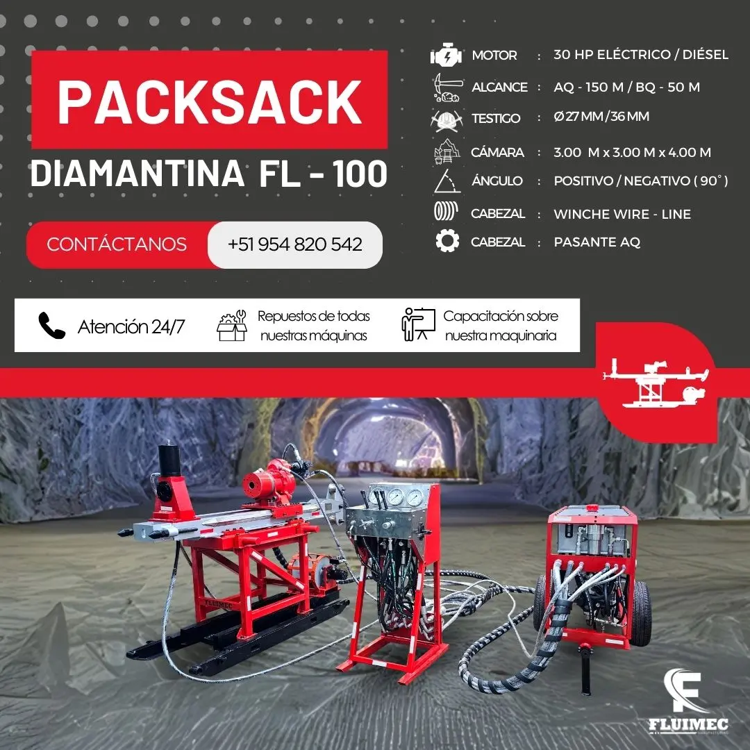 PACKSACK DIAMANTINA FL100 trabajos en mineria 