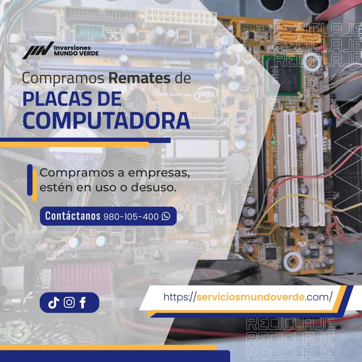 Electrónicos dados de baja Oportunidad verde 