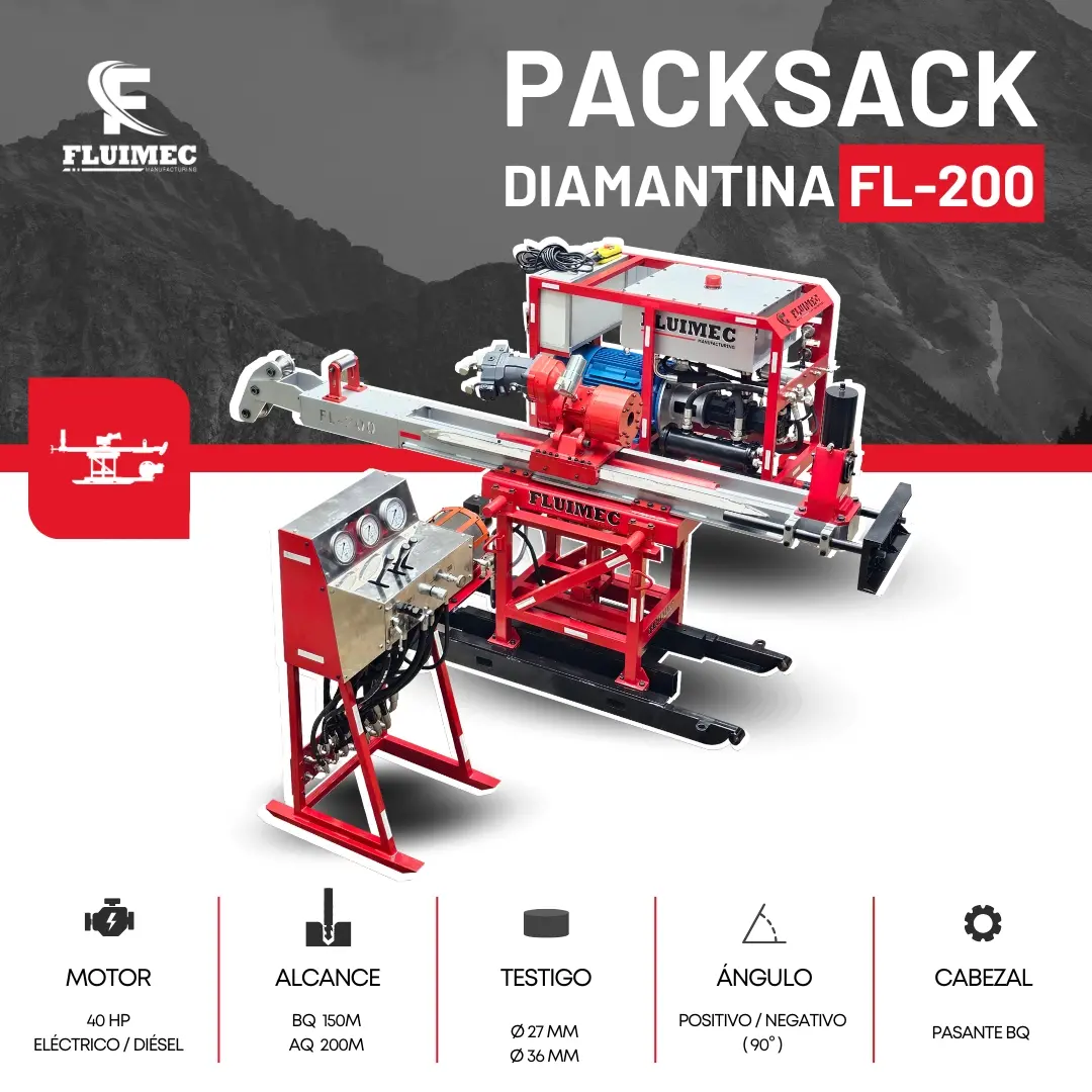 PACKSACK DIAMANTINA FL-200 EQUIPO PARA INDUSTRIA MINERA 