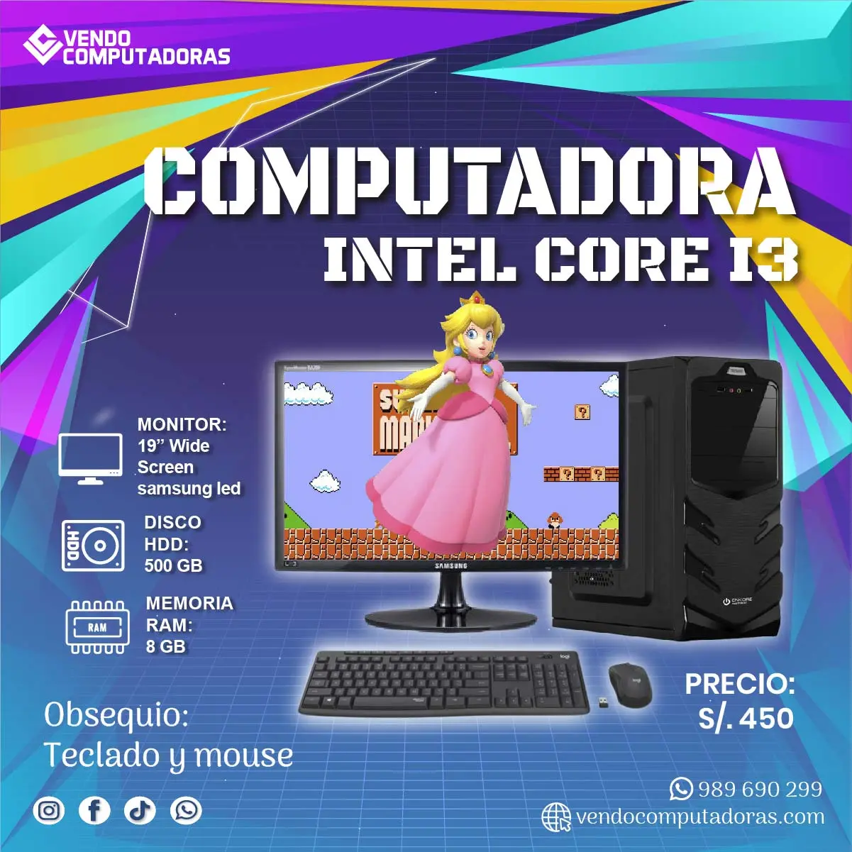  Equipo completo Core i5 pantalla regalos incluidos