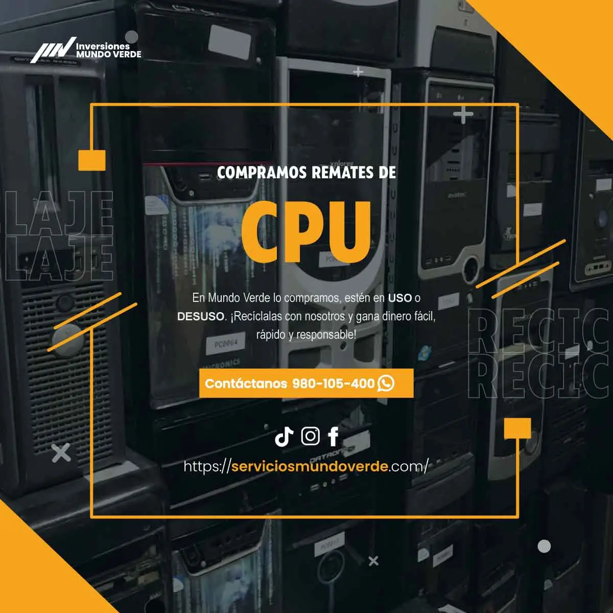 Compramos tus CPUs dados de baja Rápido fácil y seguro 