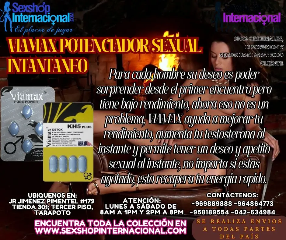 VIAMAX ES UN POTENCIADOR INSTANTANEO QUE MEJORA TU RENDIMIENTO EN TUS ENCUENTROS INTIMOS