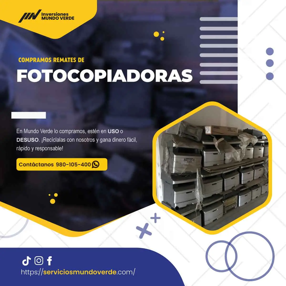 TIENES FOTOCOPIADORAS NOSOTROS LO COMPRAMOS 