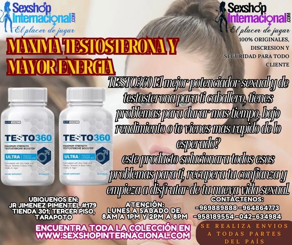 TESTO360 El mejor potenciador sexual y de testosterona para ti caballero tienes problemas para durar mas tiempo