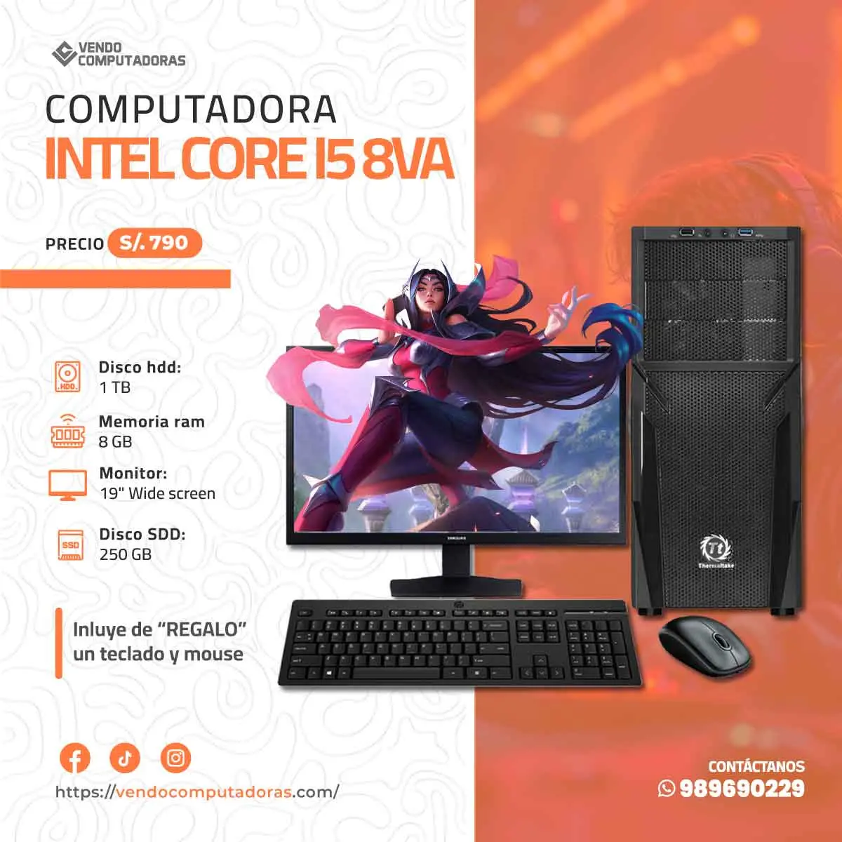 Computadora buena bonita y rápida