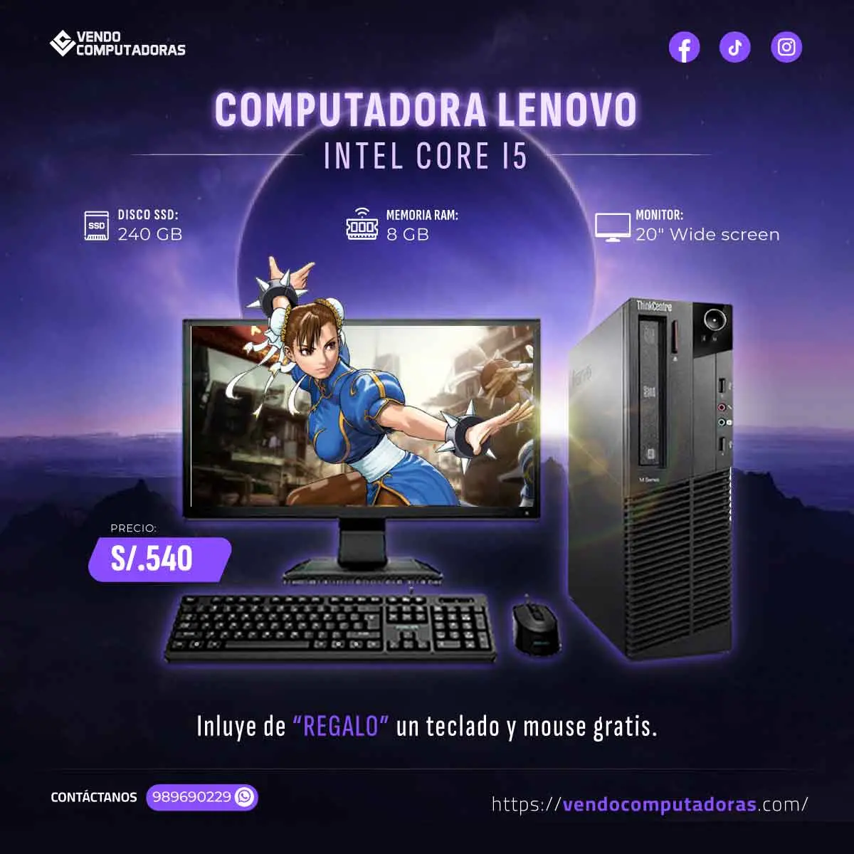  Tu oportunidad llegó PC Lenovo en oferta lista para usar