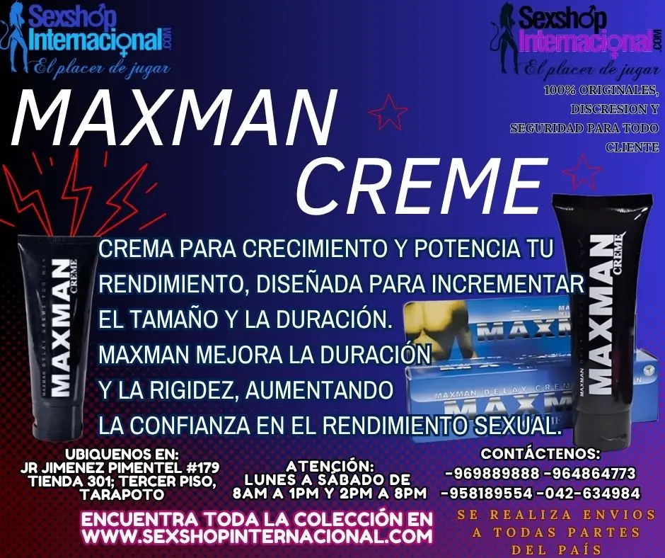 CREMA MAXMAN FORTALECE LOS VASCOS CABERNOSOS Y OBTEN YN MAYOR TAMAÑO
