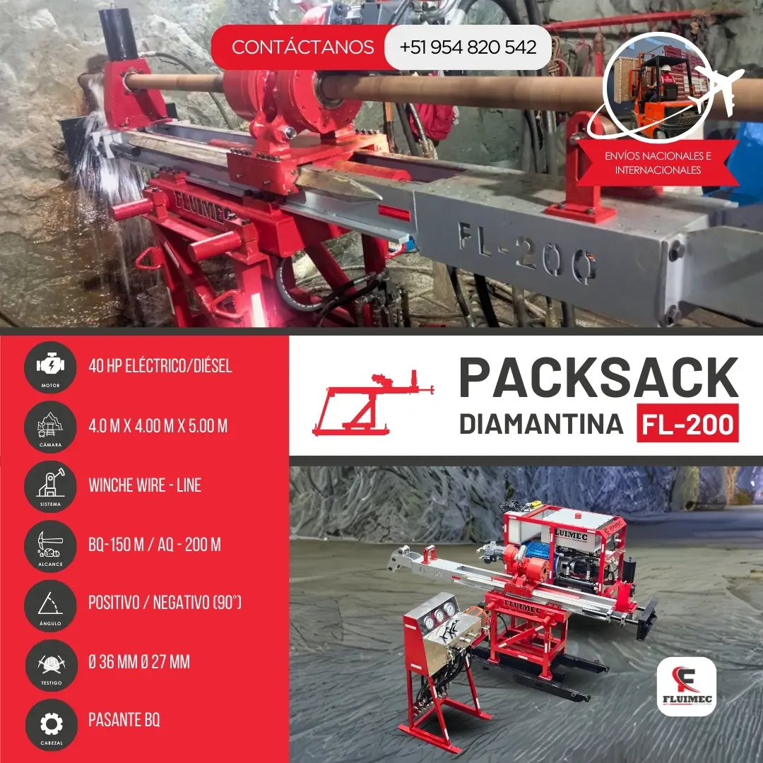PACKSACK DIAMANTINA FL-200 equipo para industria minera 