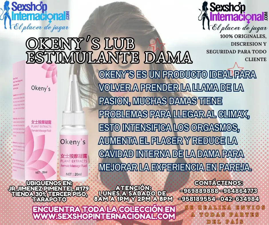 OKENY S LUB ESTIMULANTE DAMA AUMENTA EL PLACER AL NIVELES QUE NUNCA PROBASTE