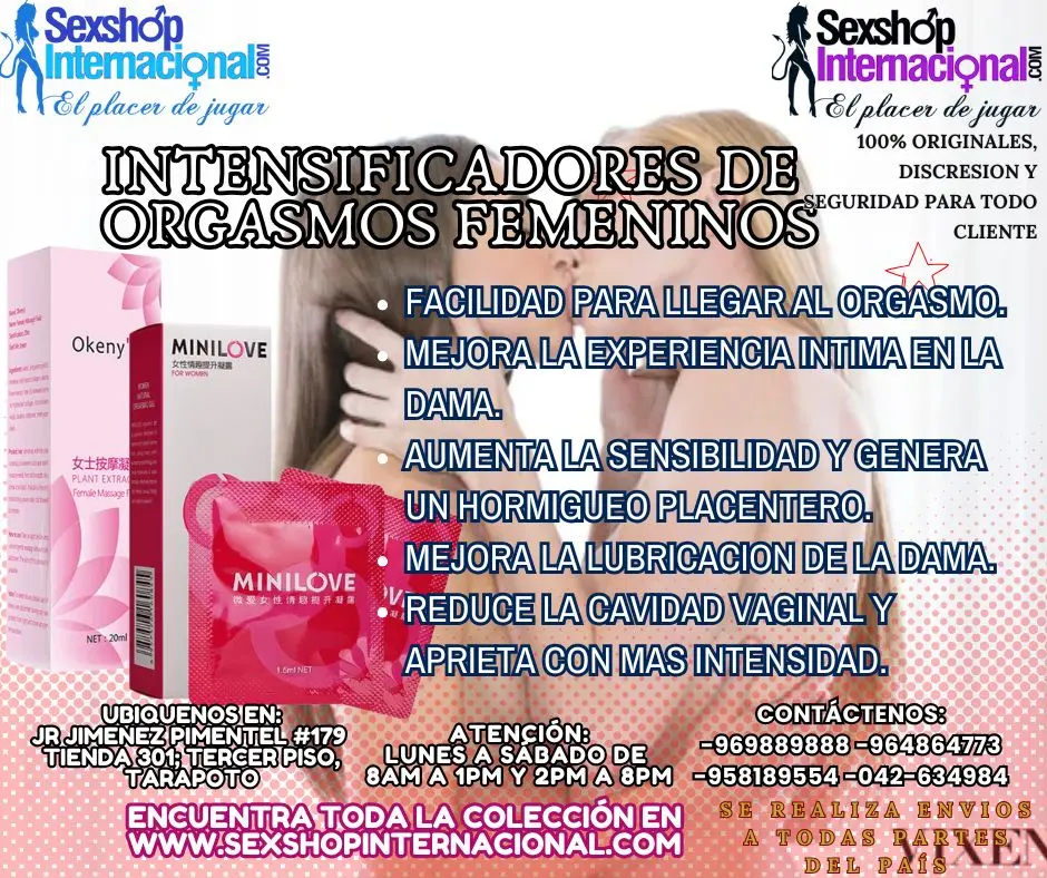 INTENSIFICADORES PARA MEJORAR LA EXPERIENCIA INTIMA DE LA DAMA