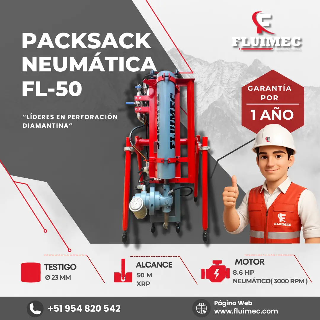 PACKSACK NEUMÁTICA FL50 EQUIPO PARA MINERIA 