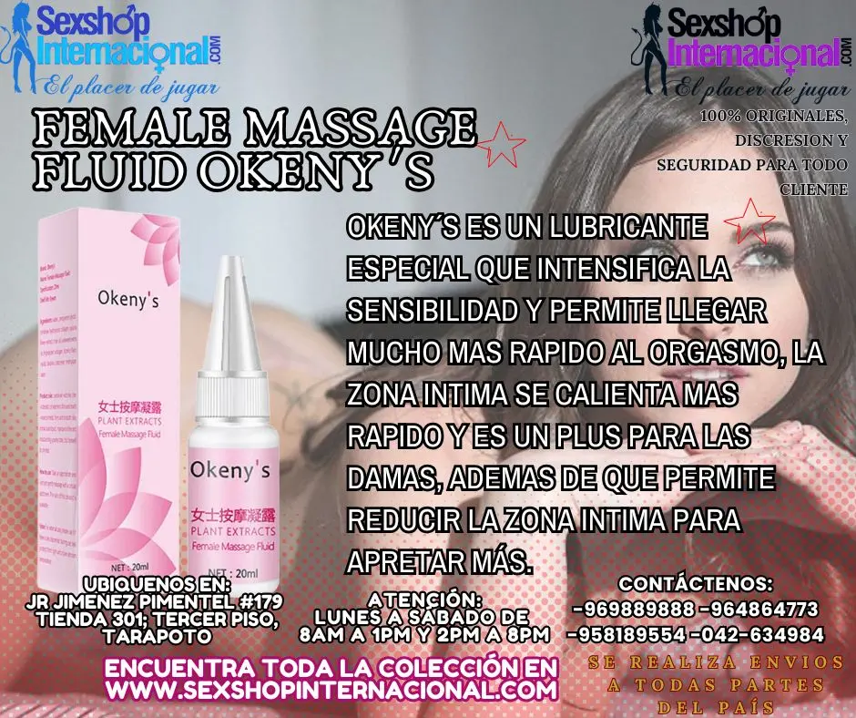 FEMALE MASSAGE FLUID OKENY INTENSIFICADOR DE PLACER Y ORGASMOS