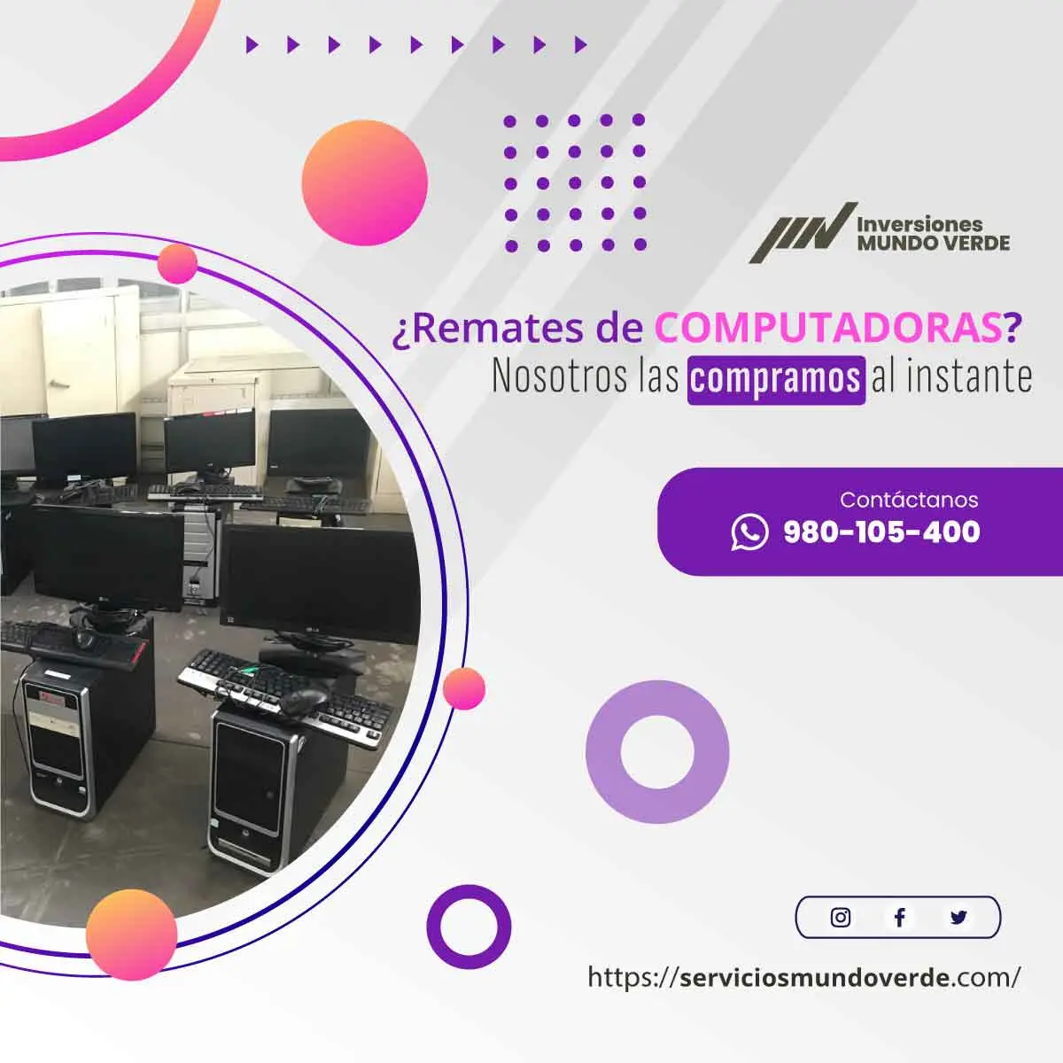  Tienes computadoras en desuso Nosotros las compramos 