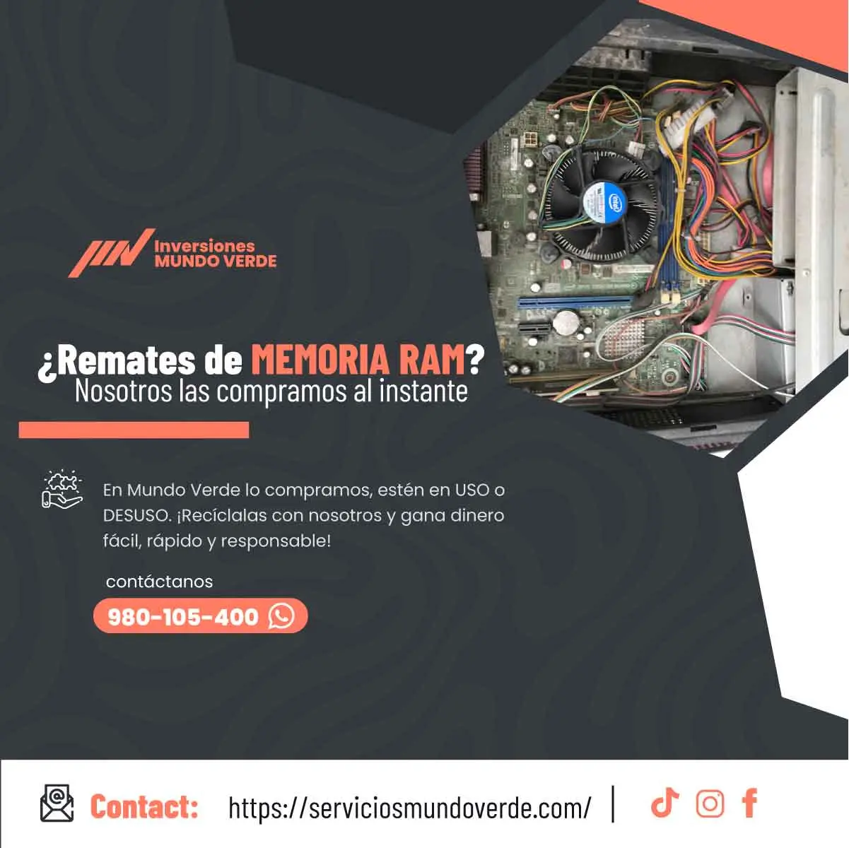  Tecnología obsoleta en tu hogar o negocio Nosotros la reciclamos