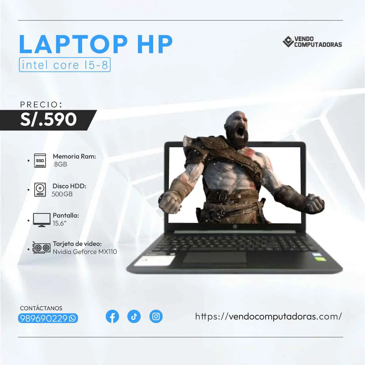 Laptop HP i5 Lista para ti 