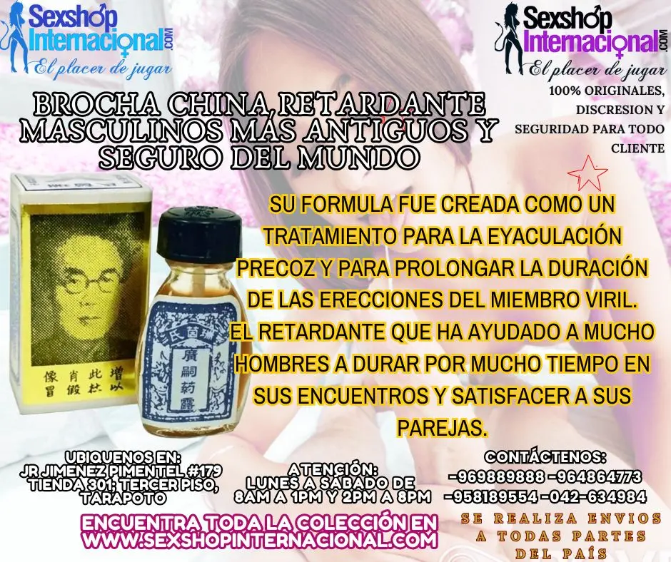 BROCHA CHINA RETARDANTE MASCULINO MAS ANTIGUO Y SEGURO DEL MUNDO