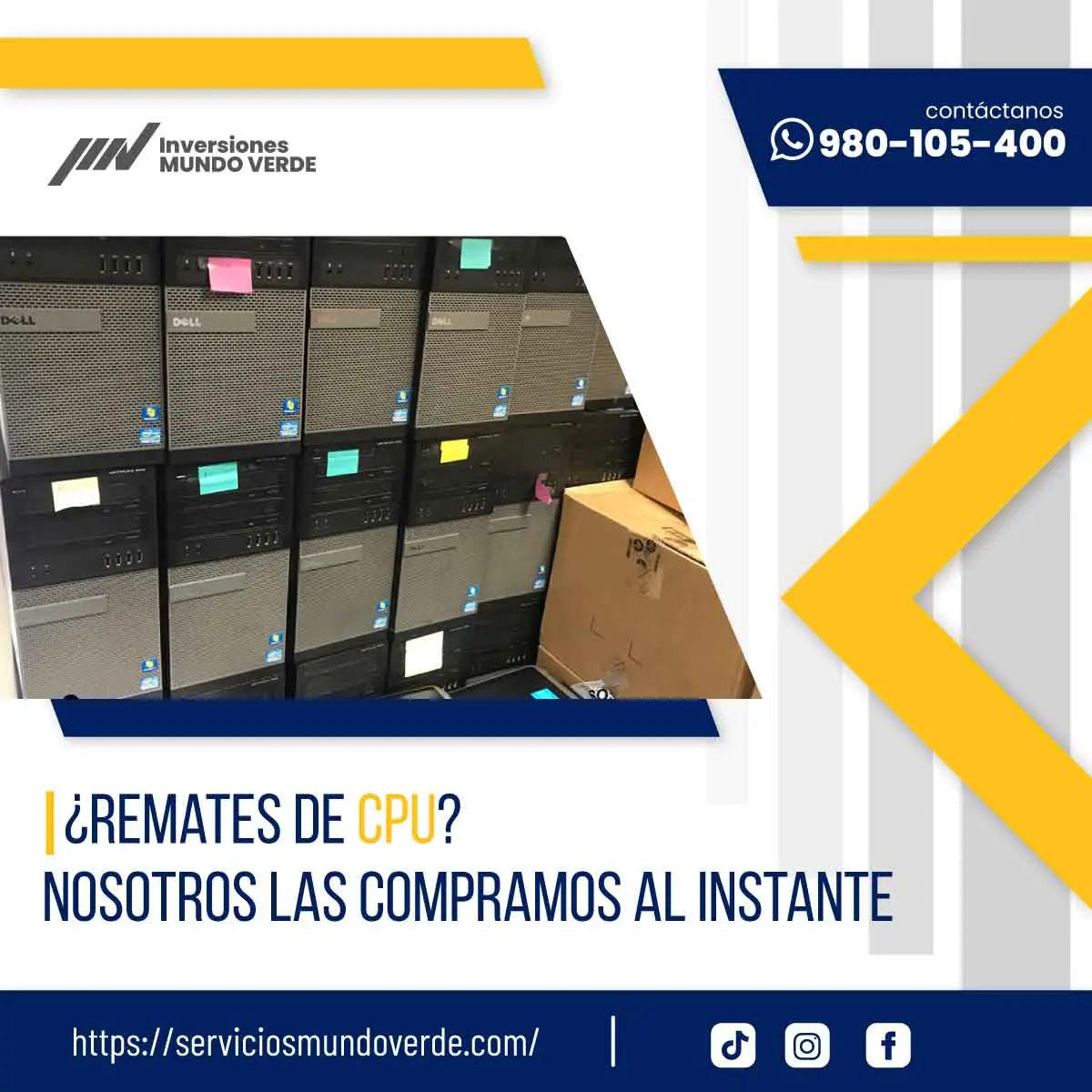 Compramos CPUs en desuso Rápido seguro y al instante 