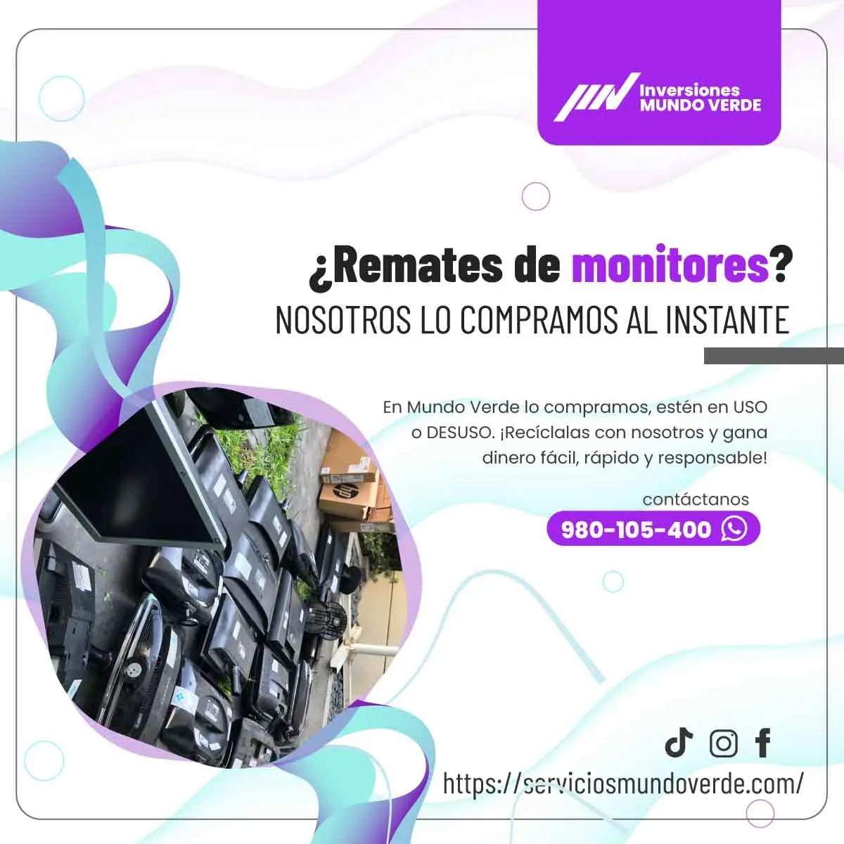  Compramos tus monitores usados o en desuso Servicio Mundo Verde