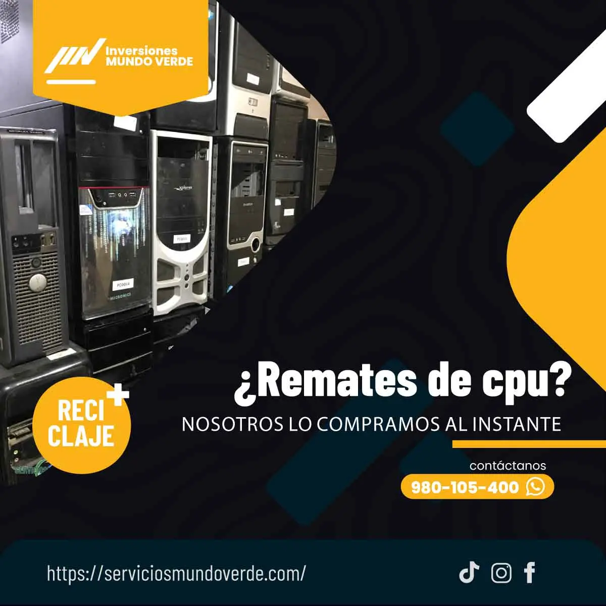  Tienes CPUs en desuso Nosotros los compramos 