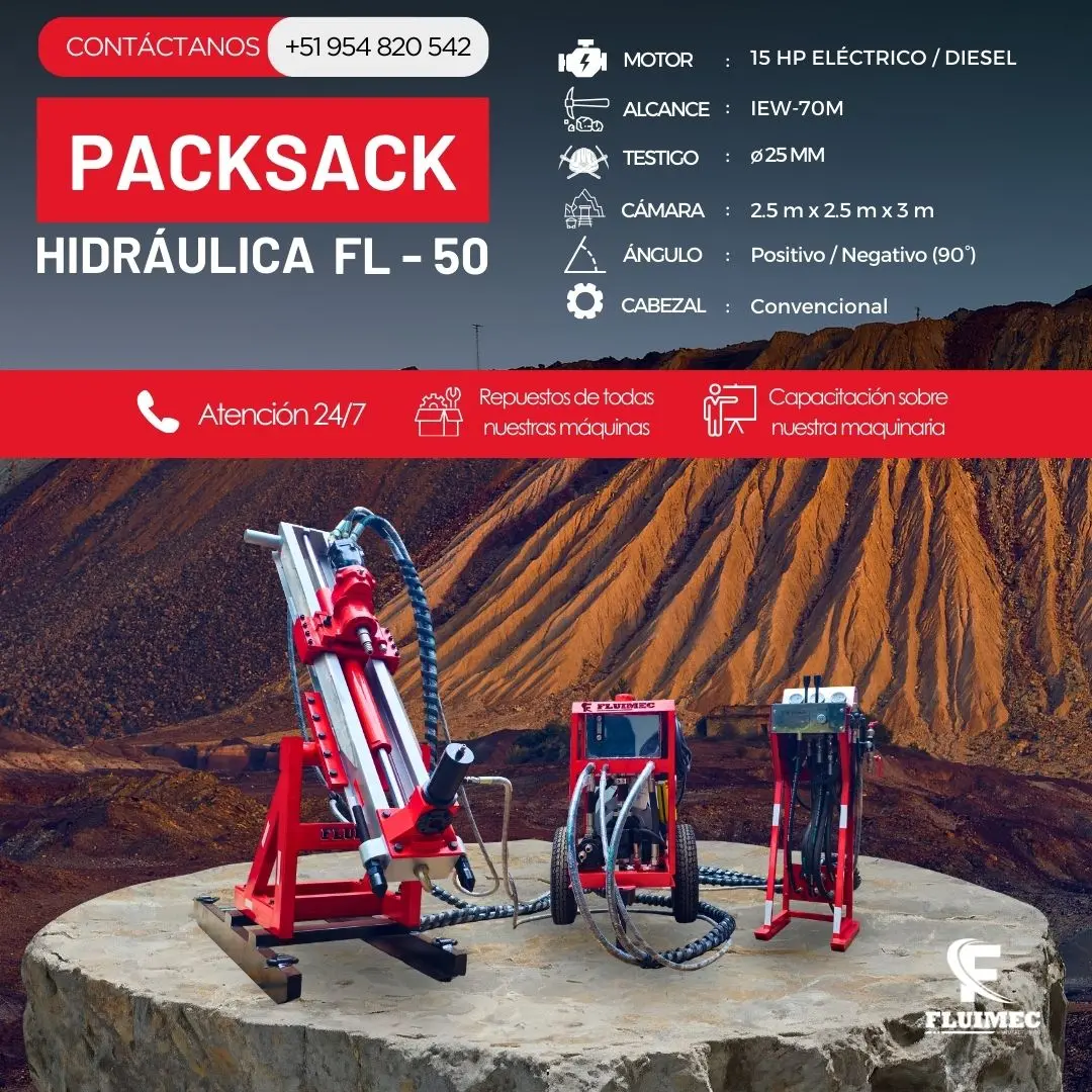 PACKSACK HIDRÁULICA FL50 EQUIPO PARA MINA