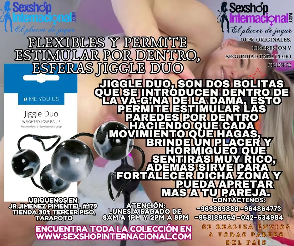 FLEXIBLES Y PERMITE ESTIMULAR POR DENTRO ESTAS ESFERAS JIGGLE DUO