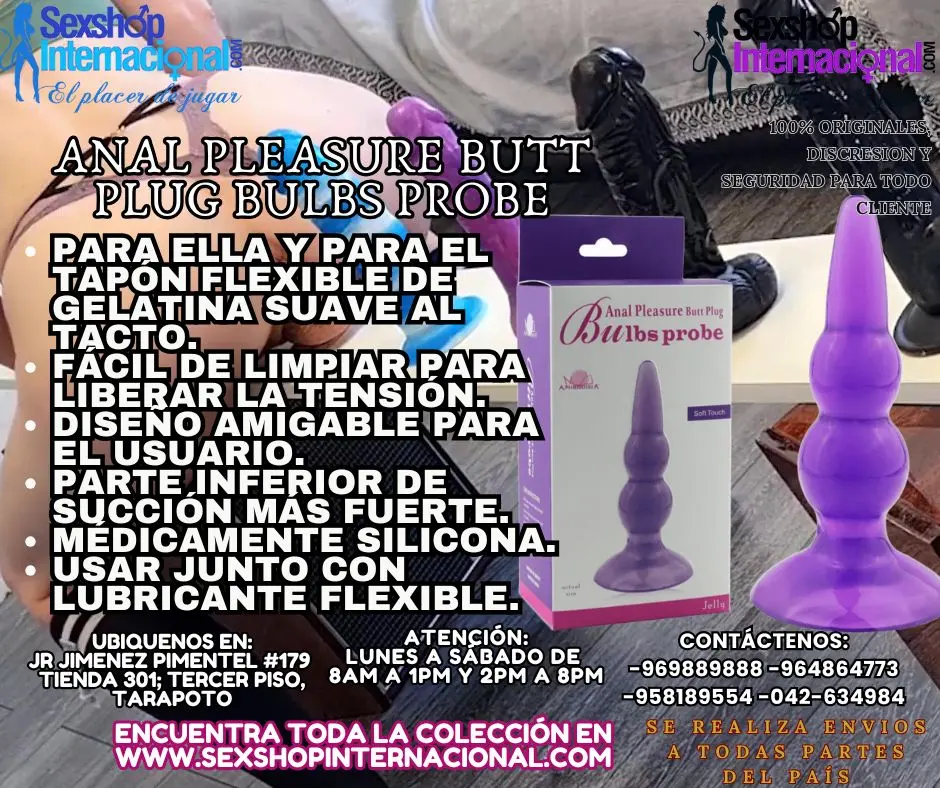 ANALIS PLEASURE BUTT PLUG BULBS PROBE DIVERSION SUAVE Y ENTRETENIDA