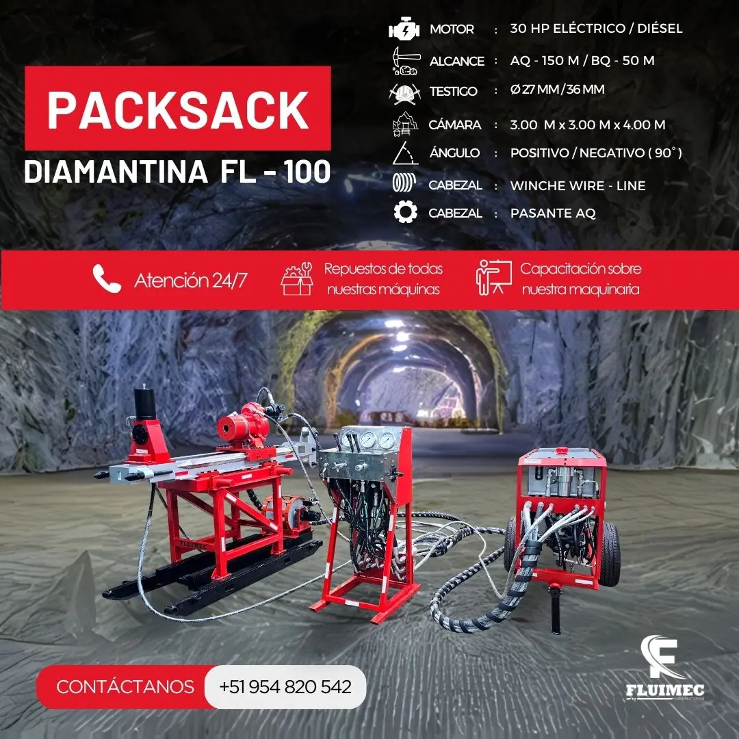 PACKSACK DIAMANTINA FL100 equipo para industria minera 