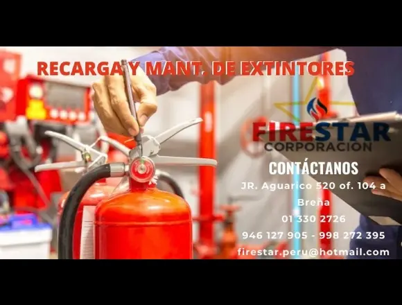 Recarga de Extintores en Ancon Firestar