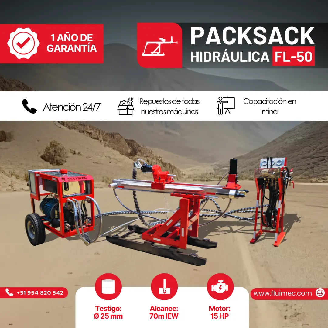 PACKSACK HIDRÁULICA FL50 TRANBAJOS EN SUPERFICIE 