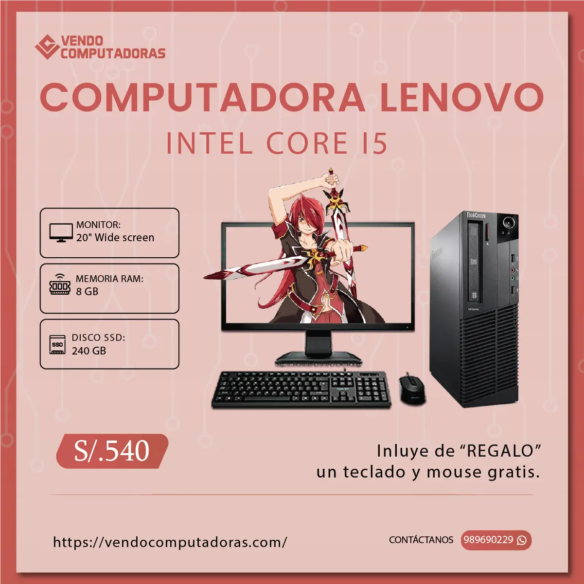 Tu nueva computadora lista para trabajar y jugar