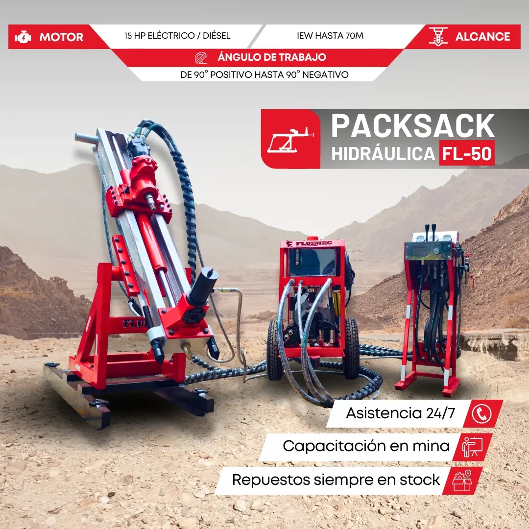 PACKSACK HIDRÁULICA FL50 trabajos en mineria 