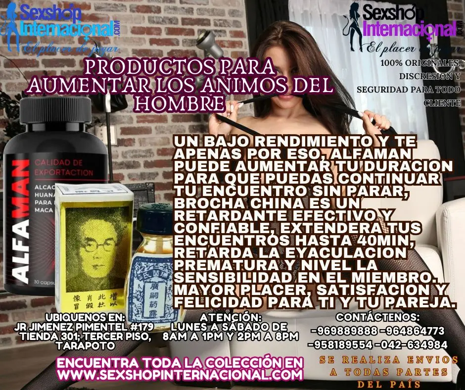 PRODUCTOS PARA AUMENTAR LOS ANIMOS DEL HOMBRE
