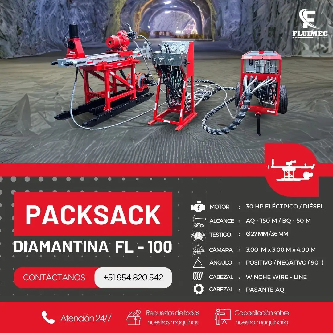PACKSACK DIAMANTINA FL100 equipo para industria minera 