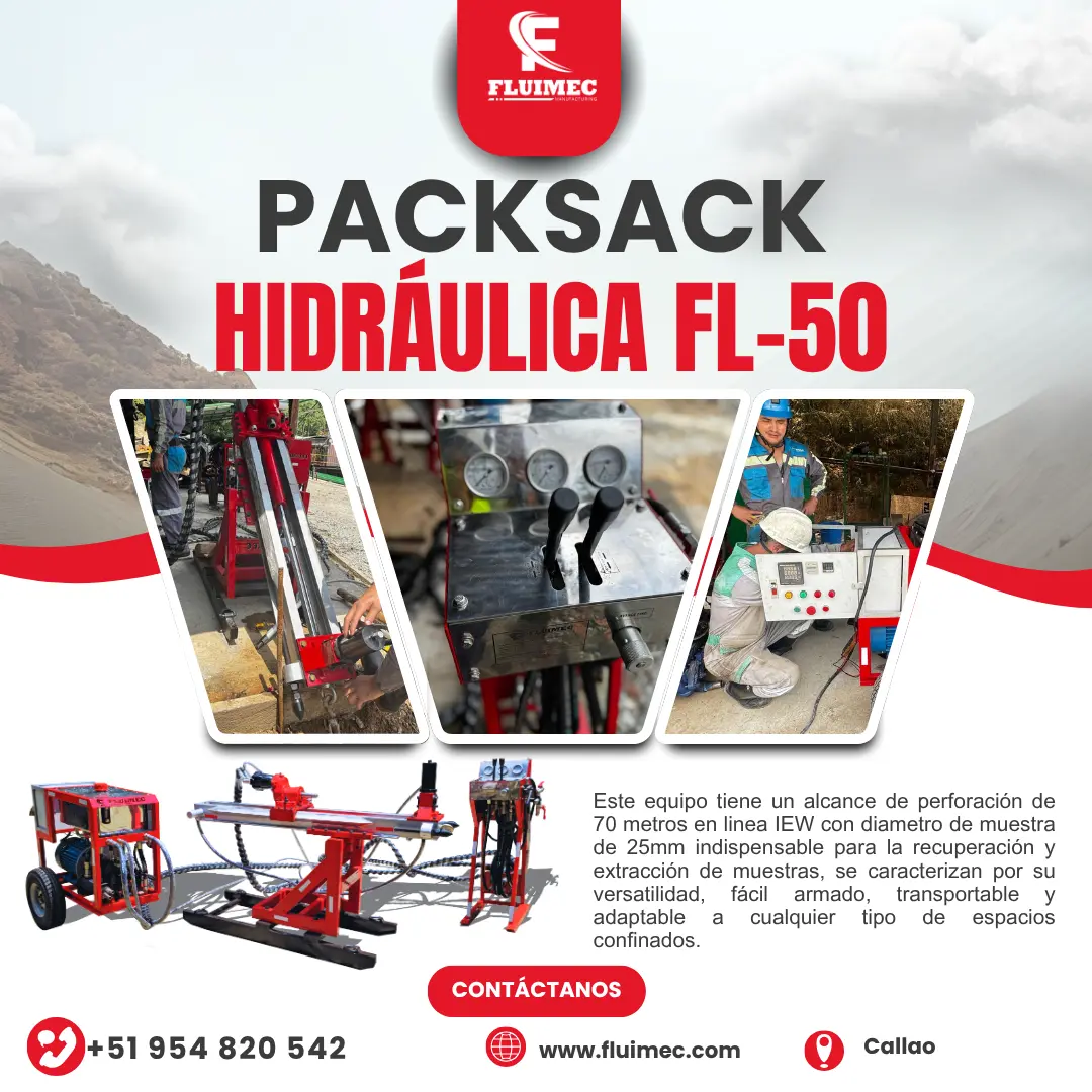 PACKSACK HIDRÁULICA FL50 equipo para industria minera 