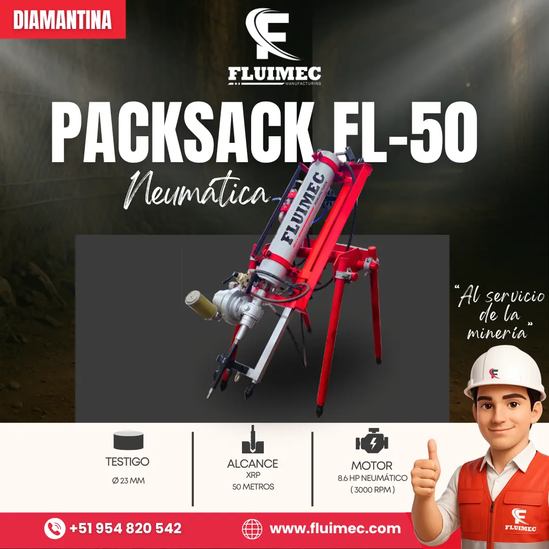 PACKSACK HIDRÁULICA FL50 EQUIPO PARA INDUSTRIA MINERA 