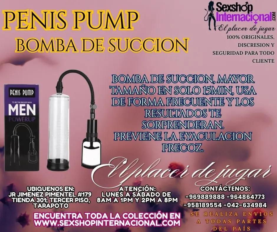 BOMBA DE SUCCION TAMAÑO AL INSTANTE MUY GARANTIZADO TARAPOTO SEXTOYS