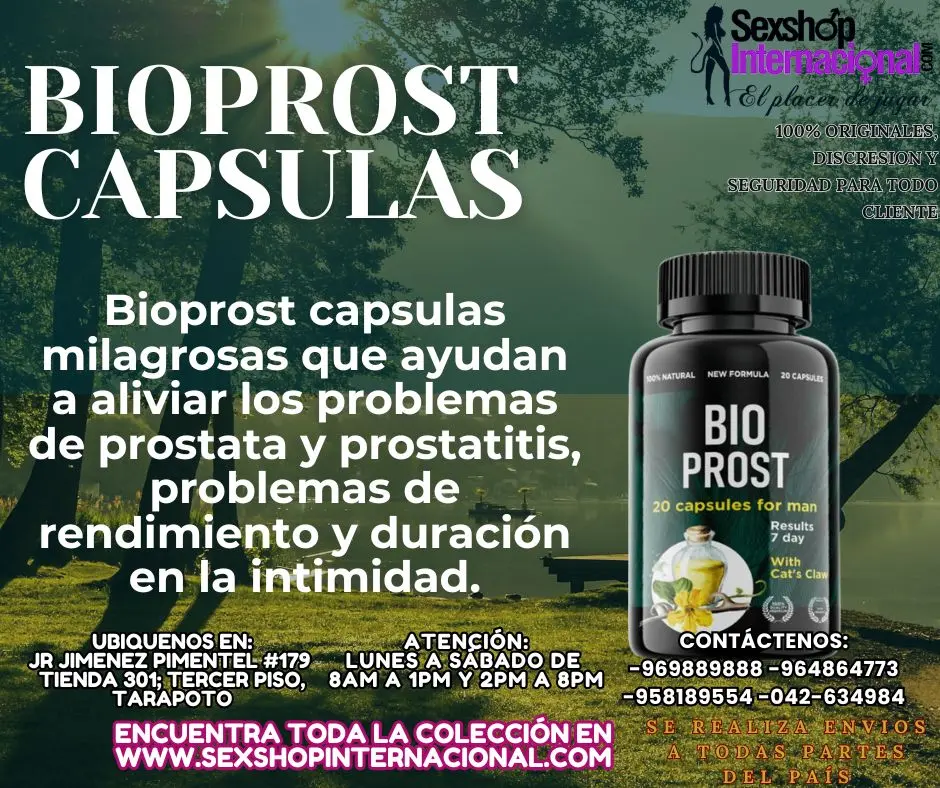 BIOPROST POTENCIADOR INTIMO Y MAXIMA DURACION EN TARAPOTO SEXTOYS