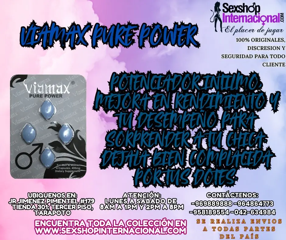 VIAMAX PURE POWER POTENCIADOR SEXUAL EN TARAPOTO SEXTOYS