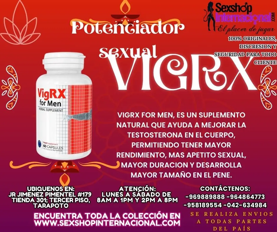 VIGRX FOR MEN POTENCIADOR DE TESTOSTERONA Y ENERGIA SEXUAL TARAPOTO SEXTOYS