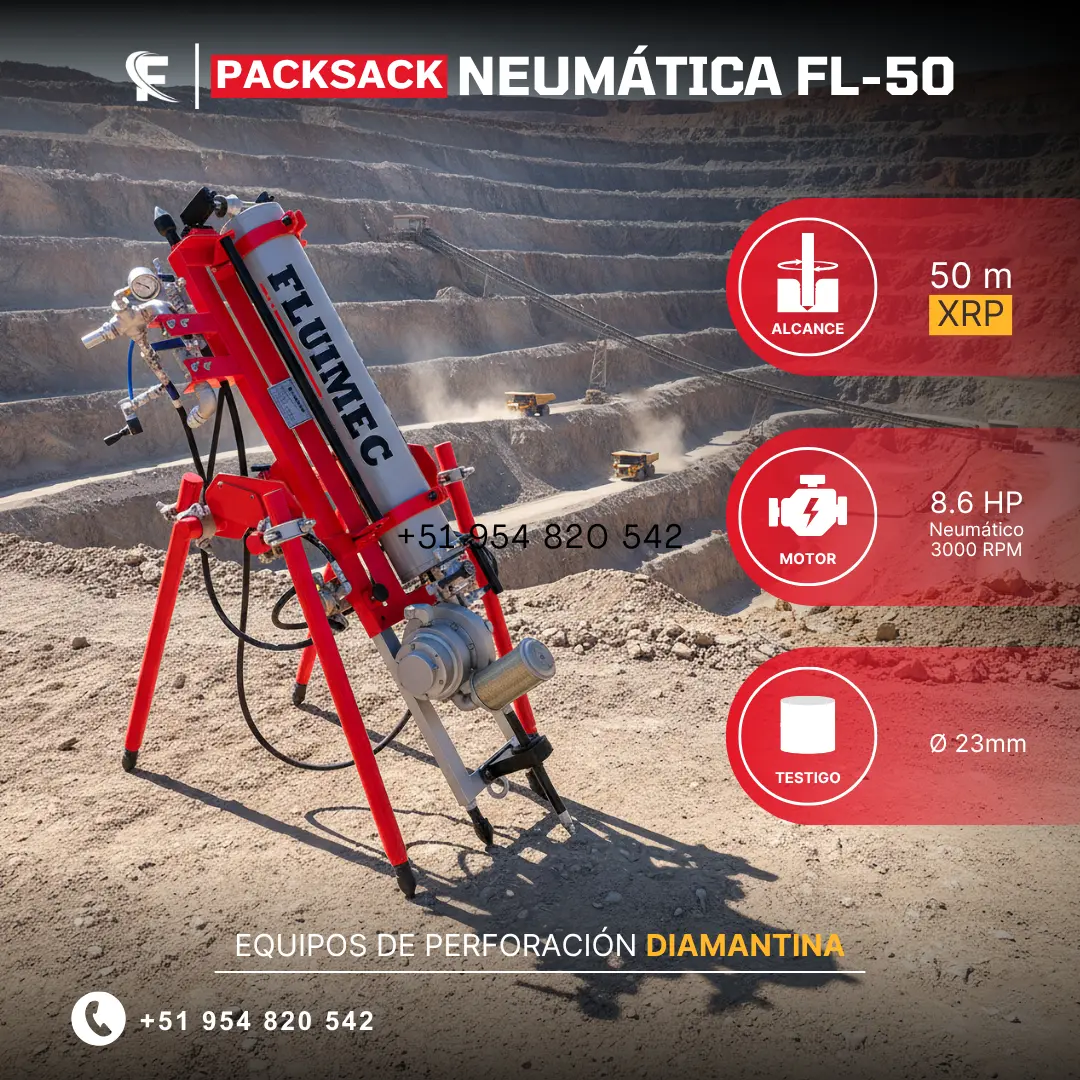 PACKSACK NEUMÁTICA Fl-50 equipo para mineria 