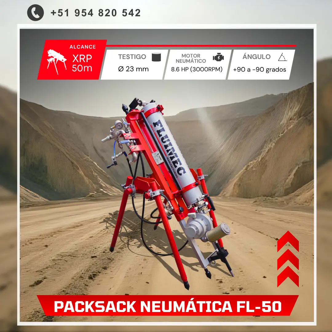 PACKSACK NEUMÁTICA FL50 equipo para mineria 