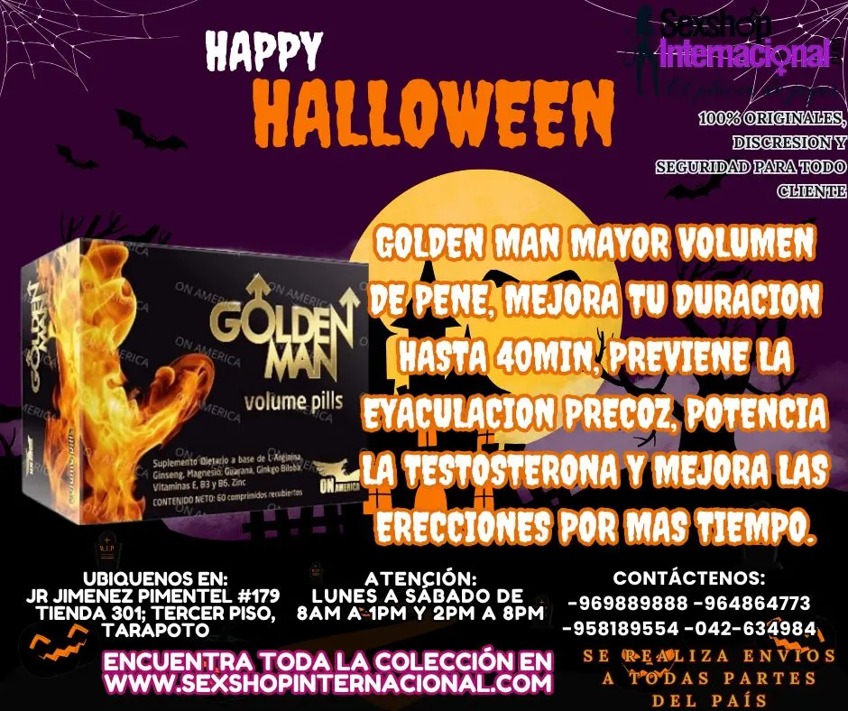 GOLDEN MAN POTENCIADOR DE TESTOSTERONA MEJOR DURACION TARAPOTO SEXTOYS
