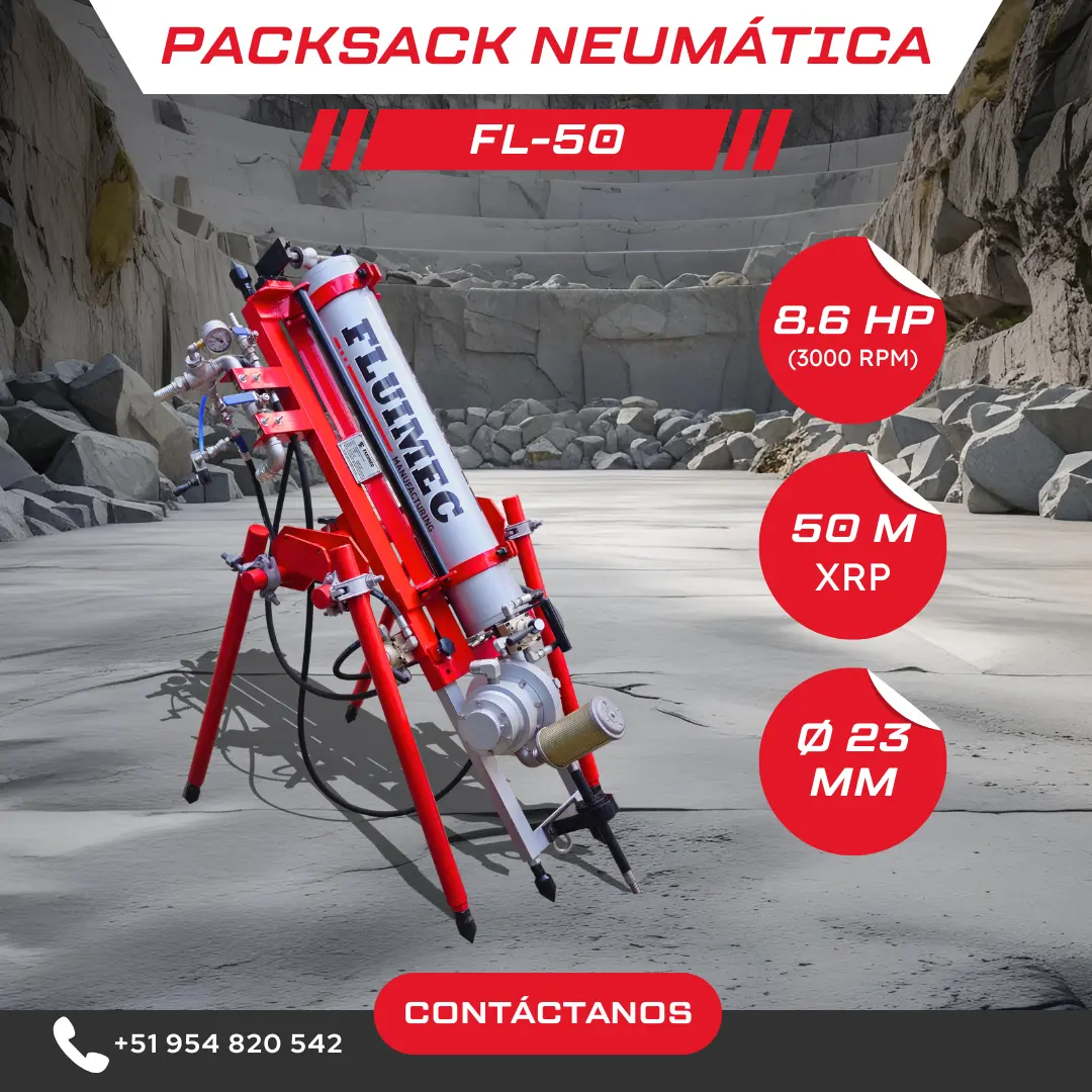 PACKSACK NEUMÁTICA FL50 equipo para industria minera 