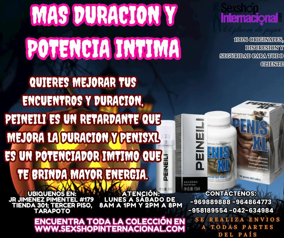 MEJOR DURACION Y POTENCIADORES INTIMOS EN TARAPOTO SEXTOYS