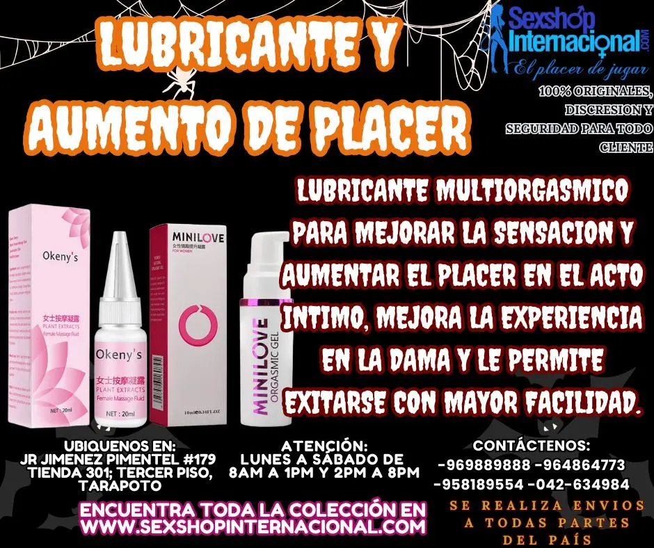 LUBRICANTES PARA MEJORAR EL PLACER EN LA DAMA TARAPOTO SEXTOYS