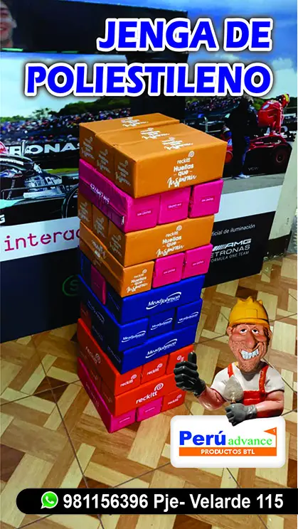 Juego de Jenga de polietileno desde 1.mt de alto hasta 2 mt