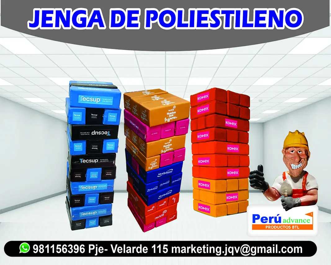 Juego de Jenga de polietileno desde 1.mt de alto hasta 2 mt
