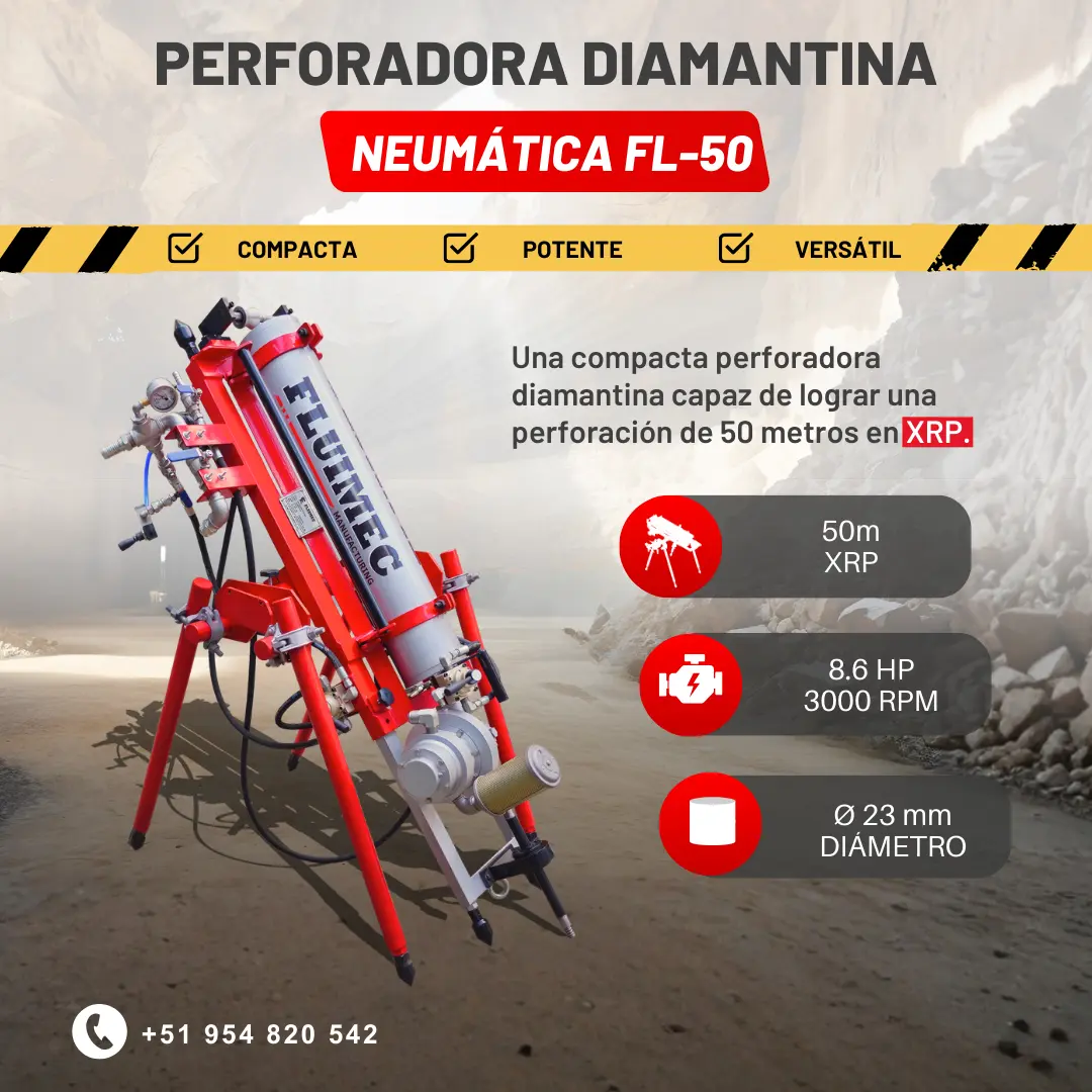 PACKSACK NEUMÁTICA FL-50 Es una máquina de perforación diama