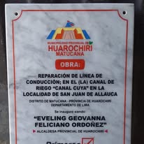 PLACAS DE INAUGURACIÓN DE OBRAS DE MÁRMOL